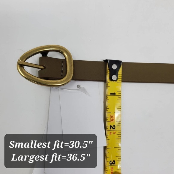 Target Faux Leather Taupe Skinny Size Medium Classic Belt New With Tag - Picture 6 of 6